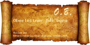 Oberleitner Bíbora névjegykártya